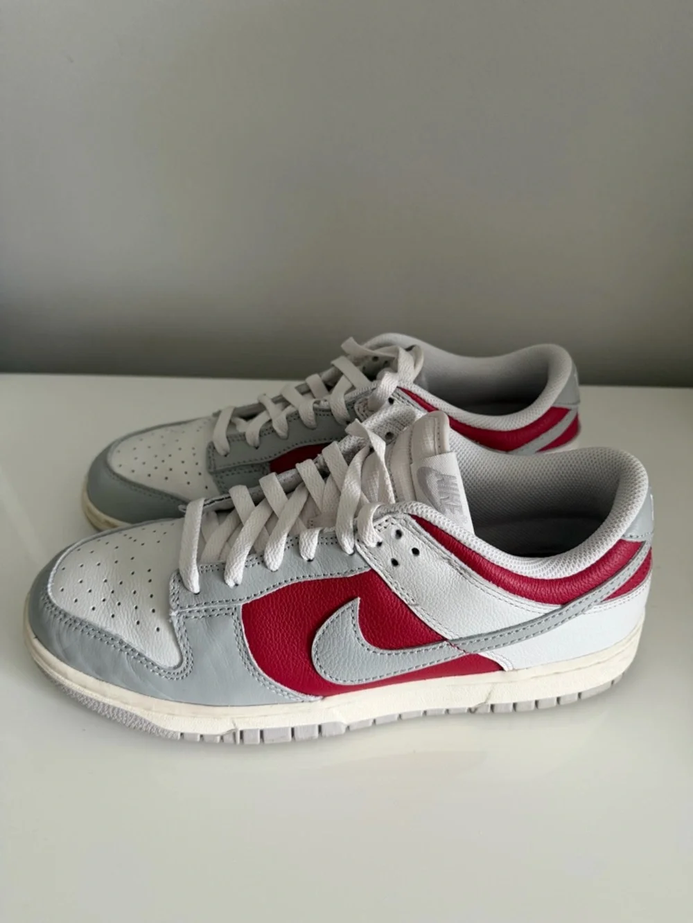 Nike Dunk LowHJ9093-030 Ivory Ultraman Phantom GymRed Leather Men Sneaker Sz9.30